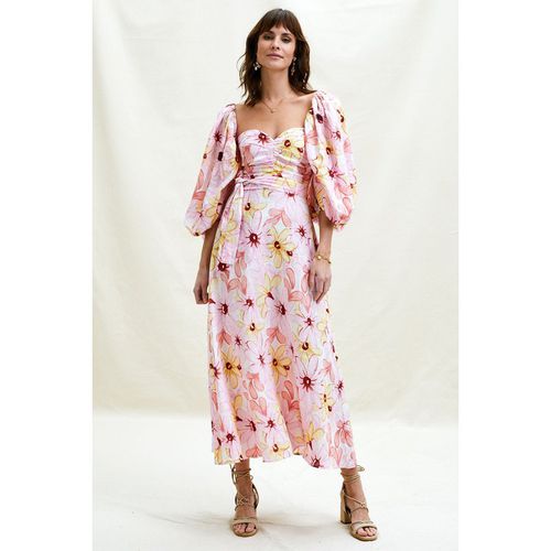 Emilia Linen Maxi Dress | Pink