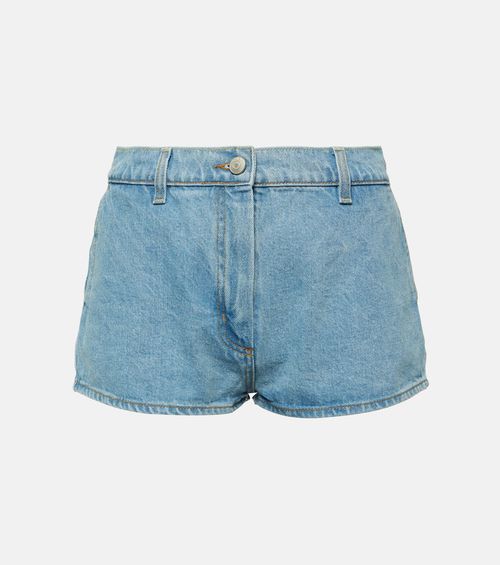 High-rise denim shorts