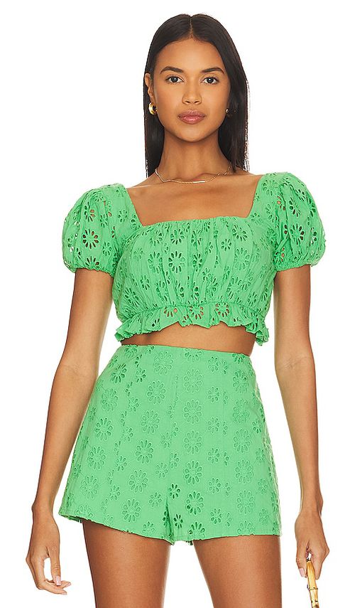Lovers and Friends Leah Top in Fuchsia. - S also in