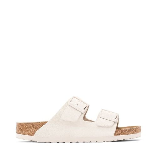 Womens Birkenstock Arizona Soft Footbed Slide Sandal - Antique White