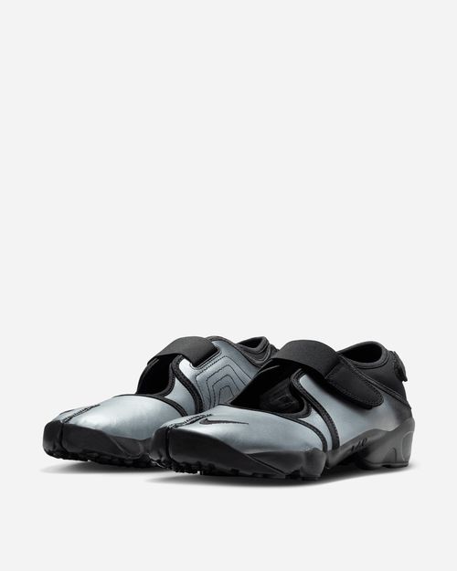 Women s Air Rift Leather Sandals Metallic Silver / Black