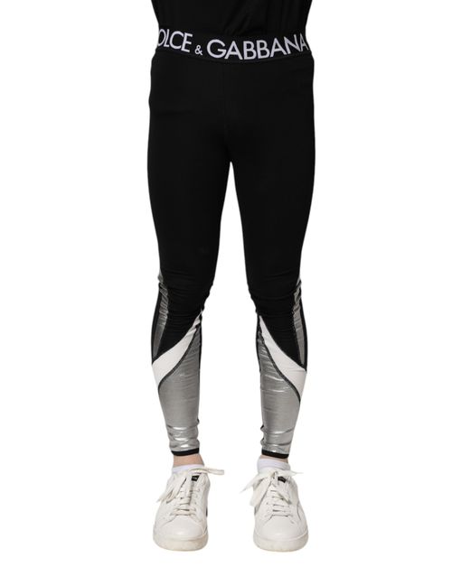Nylon Skinny Leggings — Black
