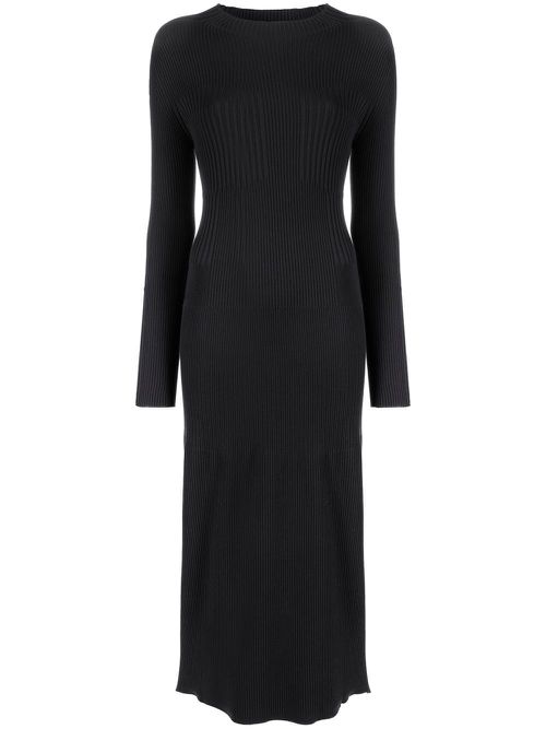 Lara open-back knitted dress - Black