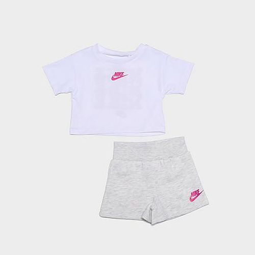 Girls Infant T-Shirt and Shorts Set in Birch Heather