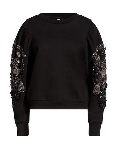 Woman Sweatshirt Black Size M Cotton