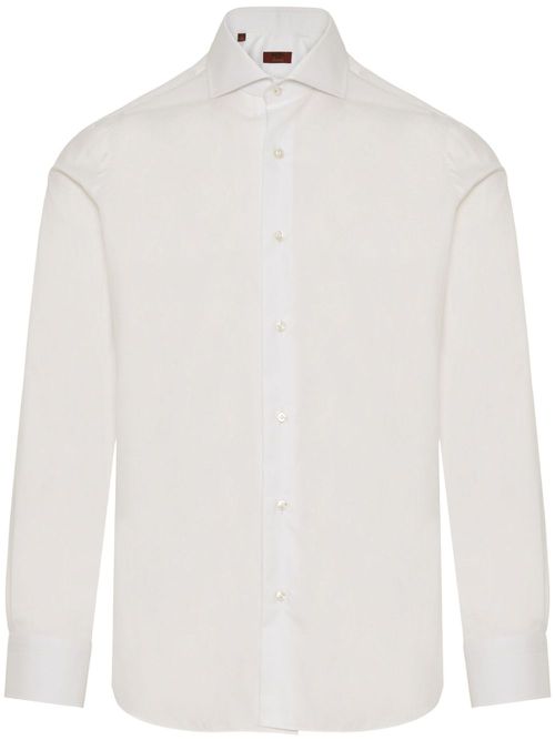 Spread collar shirt - White