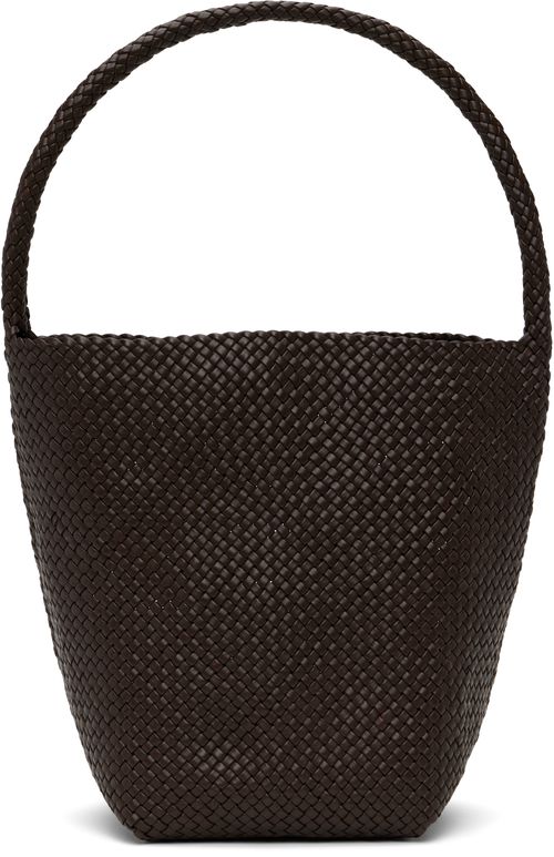 Brown Medium Woven N/S Tote