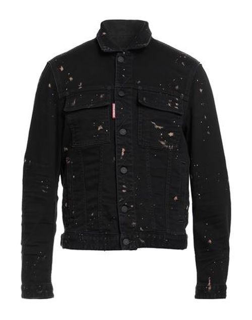 Man Denim outerwear Black Size 34 Cotton, Elastane