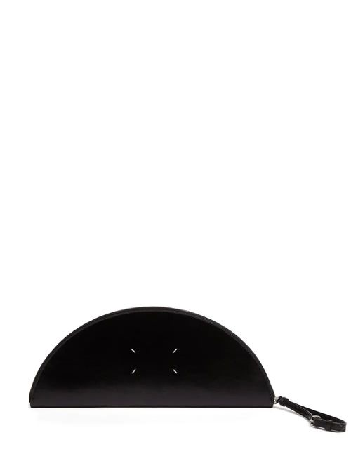 Big Halfmoon Leather Pouch