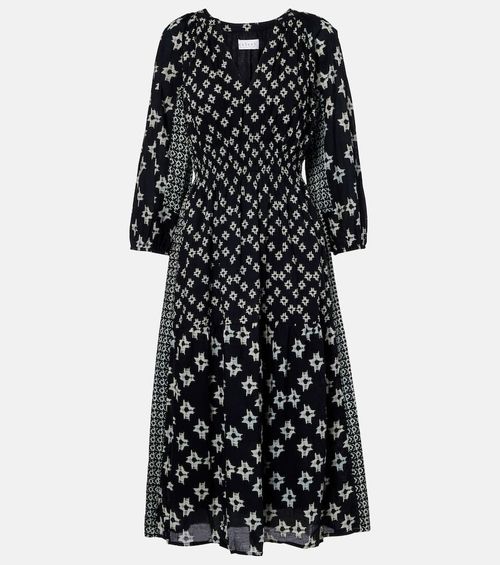 Elen embroidered cotton midi dress
