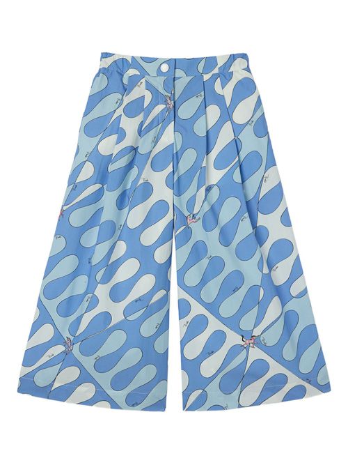 Leocorno-print trousers - White
