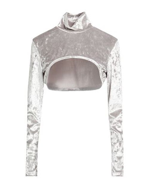 Pièce. Woman Top Light grey Size 6 Viscose, Polyester, Elastane