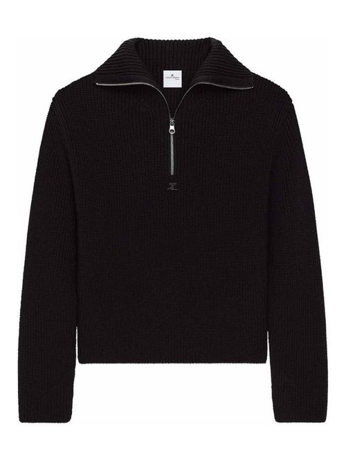 Zipped Wool Sweater