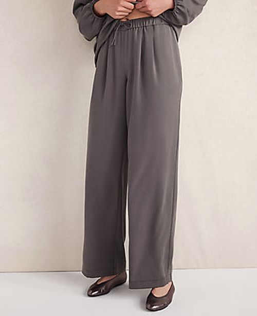 Ann Taylor Haven Well Within Washed Pleated Straight Leg Pants