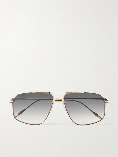 Jagger Aviator-style Titanium Sunglasses - Gold