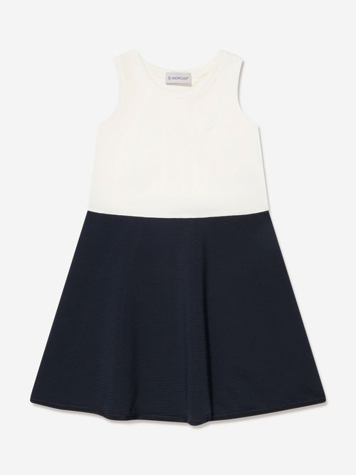 Girls Colourblock Dress in Navy