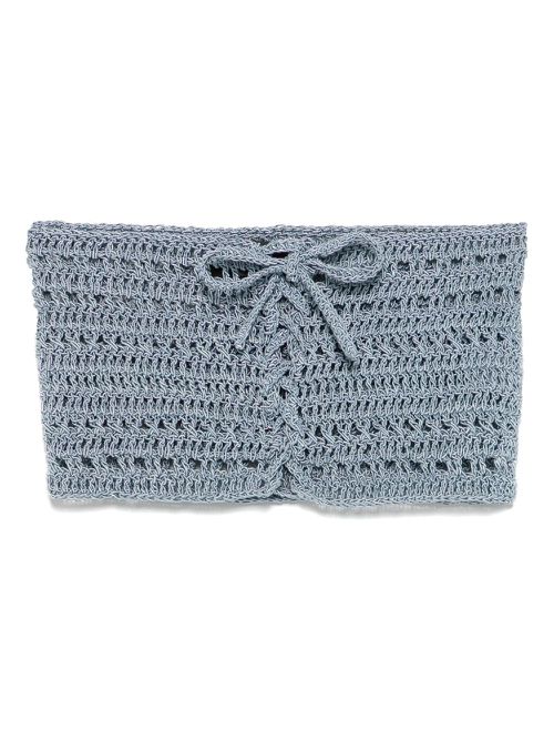 A.M.G. knitted crop top - Blue