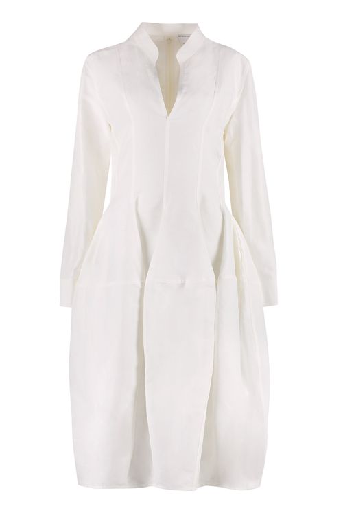Linen and Viscose Blend Mini Dress