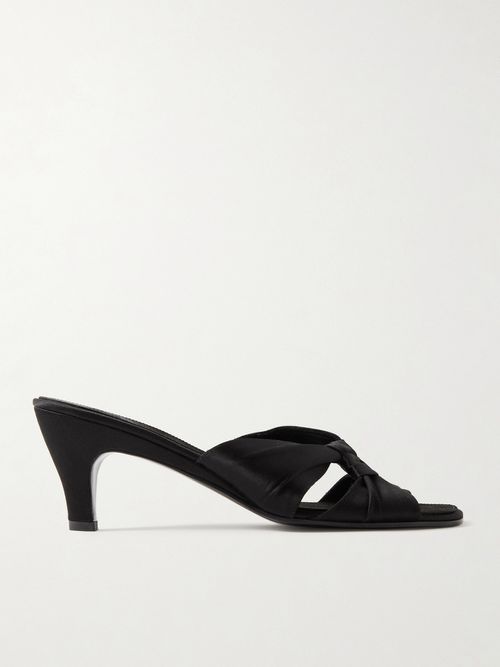 Knotted Satin Mules