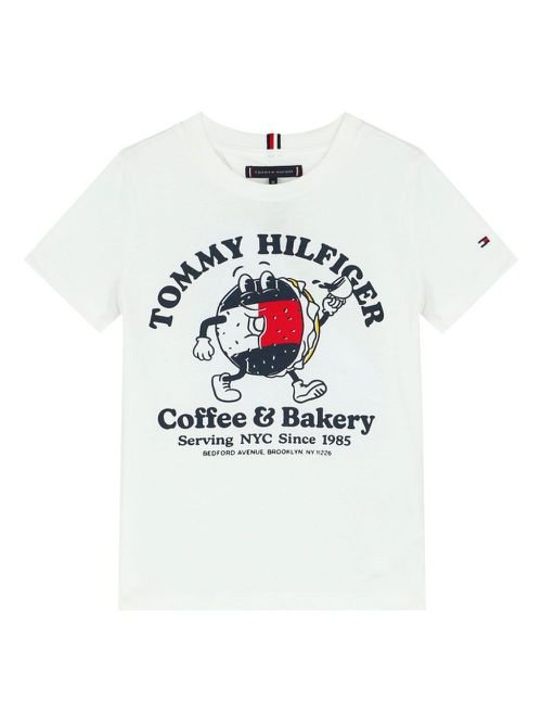 Bagel-print cotton T-shirt - White