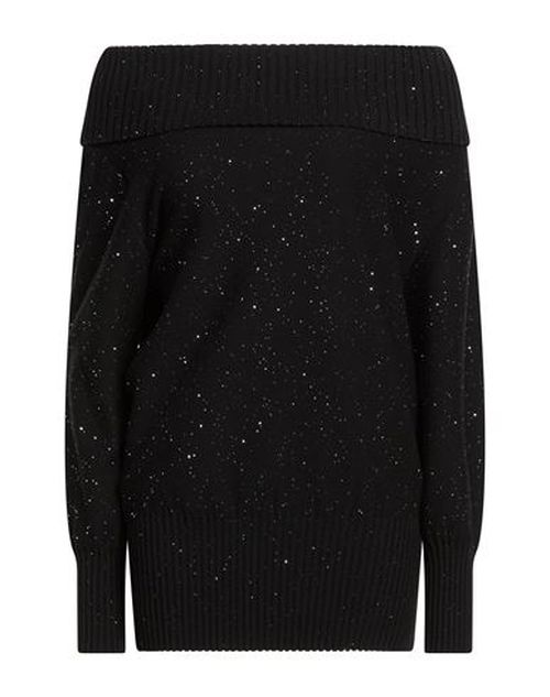 Woman Turtleneck Black Size L Viscose, Polyimide, Polyester