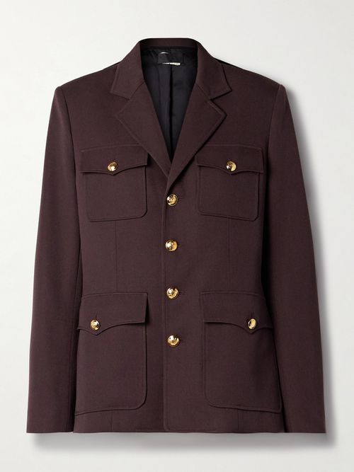 Nelson Wool-twill Jacket - Burgundy