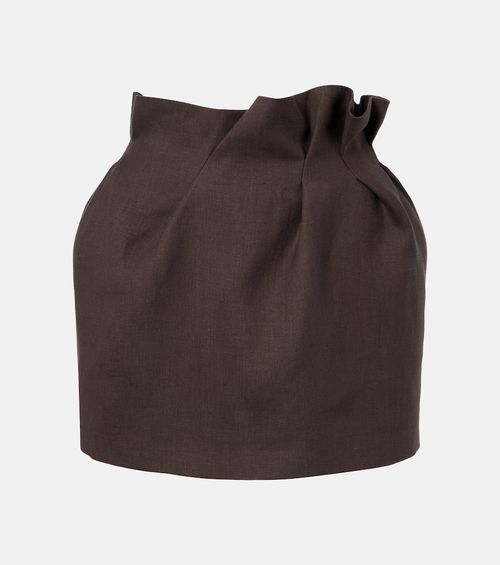 Linen miniskirt