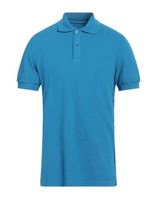 Bikkembergs Man Polo shirt Azure Size M Cotton