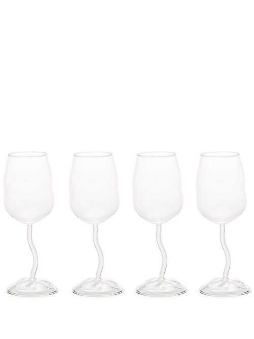 Set of four wine glasses