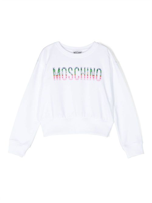 Logo-print detail sweatshirt - White