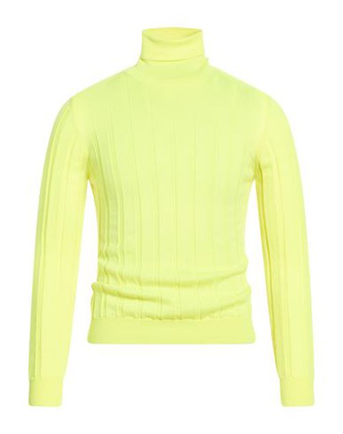 Man Turtleneck Yellow Size L Merino Wool