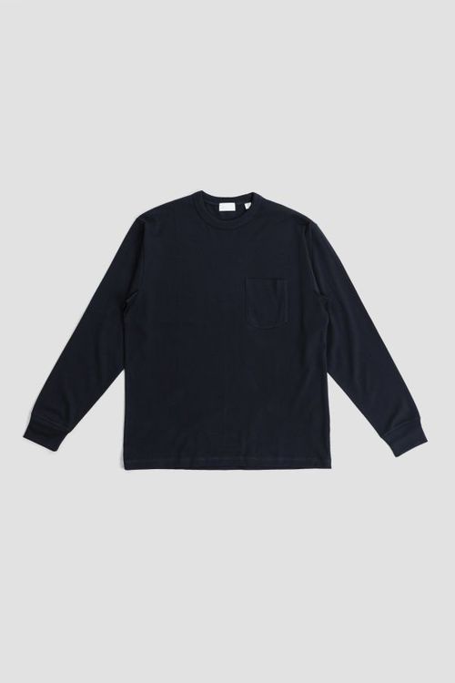 Long-Sleeve Pocket T-Shirt — Navy