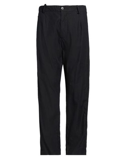 Man Pants Black Size 34 Cotton, Linen, Paper