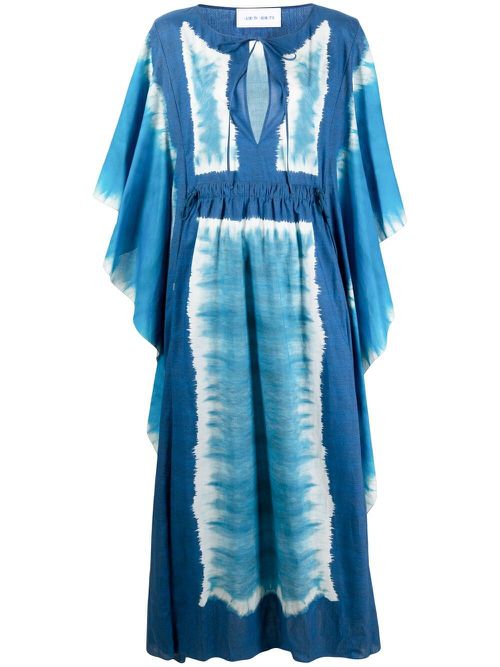 Tie-dye cotton maxi dress - Blue
