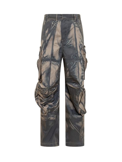 Cargo Pants With Irregular Two-tone Effect