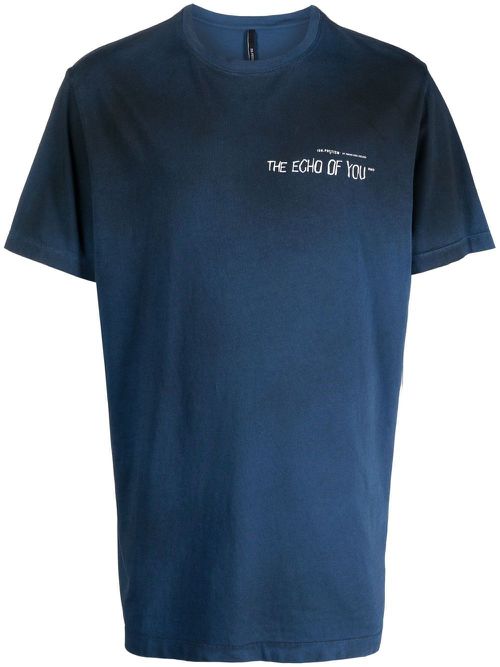 Graphic-print tie-dye T-shirt - Blue