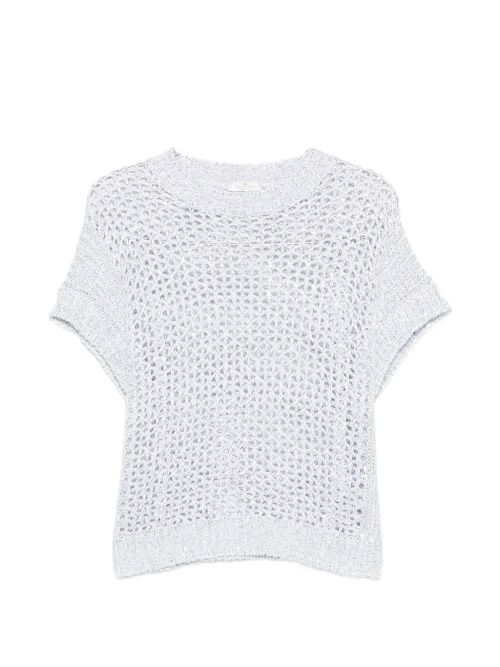 Open-Knit Sweater — White