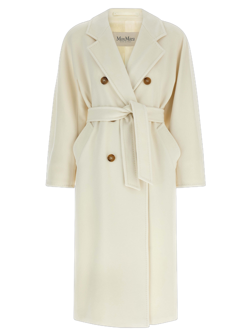 Virgin Wool Blend Coat — White