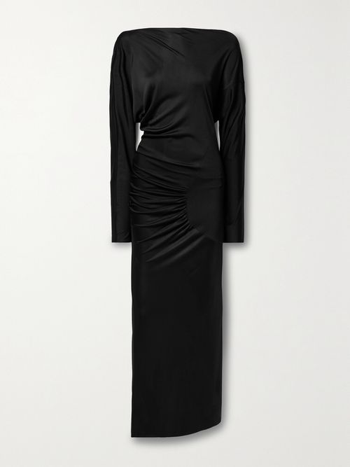 Robe Du Soir En Jersey Stretch À Fronces Oron - Noir
