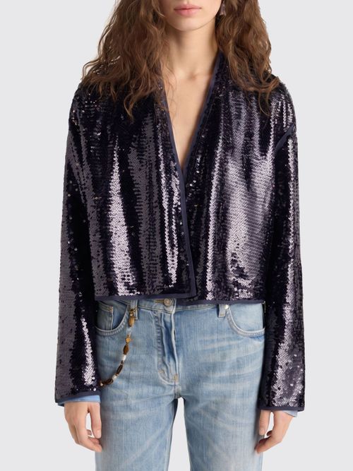 MOMONÌ Jacket Woman color Blue