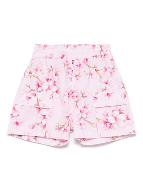Floral-print shorts - Pink