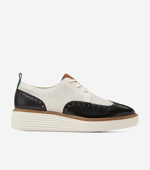Women's Øriginal Grand Platform Wingtip Oxford Shoes - Black