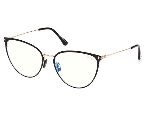 Blue Light Block Cat Eye Ladies Eyeglasses FT5840-B 001 56