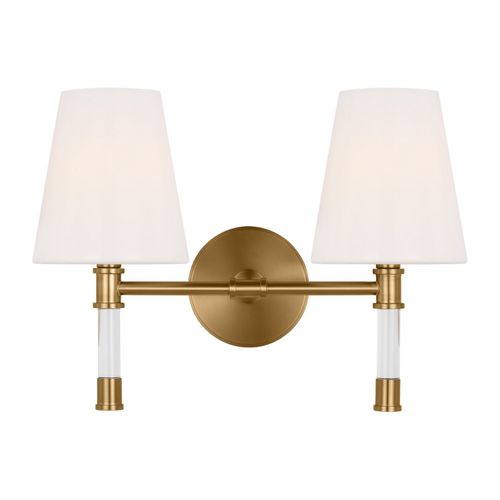 Hanover 2-Light Bathroom Vanity Light in Burnished Bra