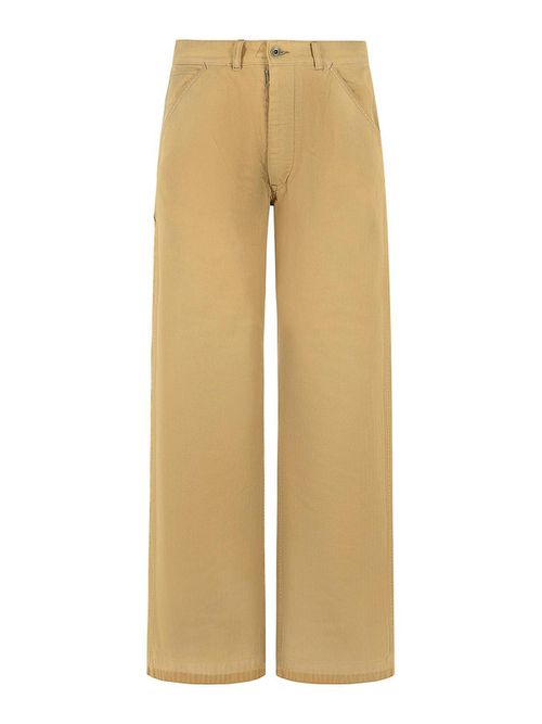 Beige Cotton Jeans