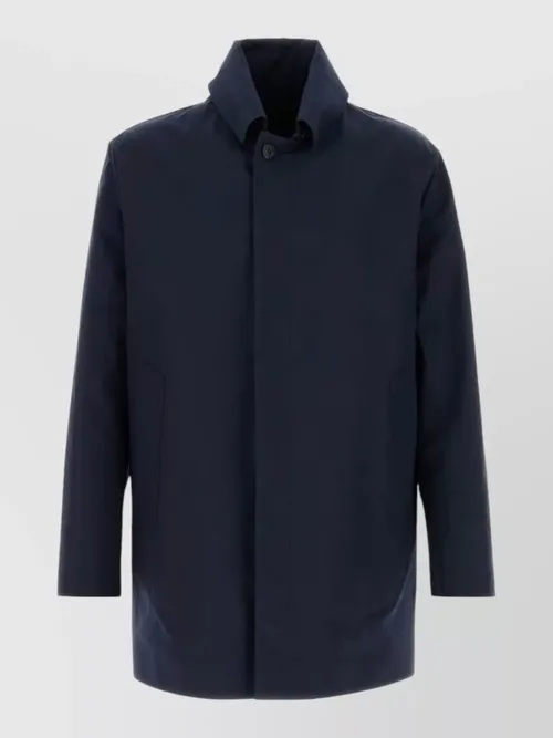 Prada - poplin overcoat long sleeves side pocket