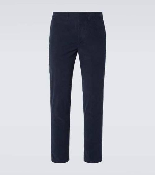 Cotton corduroy straight pants