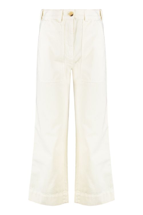 Cotton Trousers with Side and Back Pockets