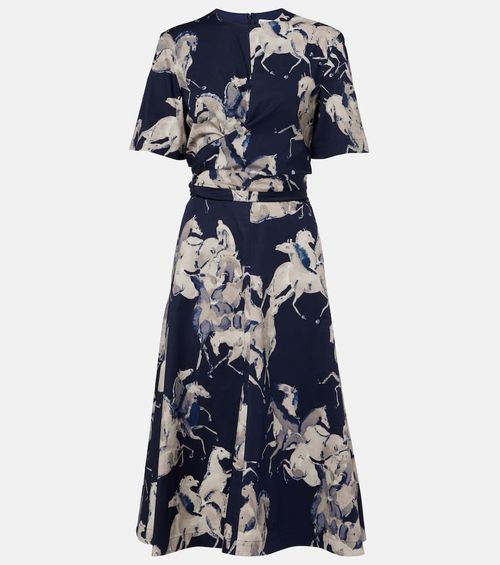 Kirsty printed cotton-blend wrap dress