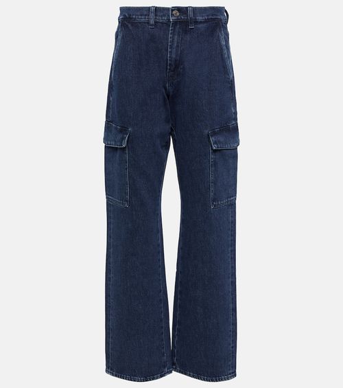 Tess Cargo high-rise straight jeans
